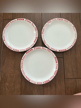 Woodmere China White Pizza Plates - Set of 3